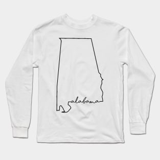 Alabama State Outline Long Sleeve T-Shirt